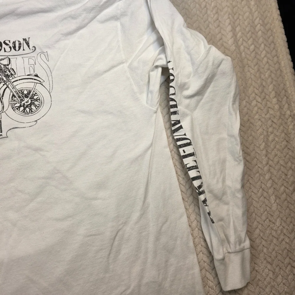 Harley Davidson Motorcycles‎ Long Sleeve Graphic T Shirt Men's XXXL White